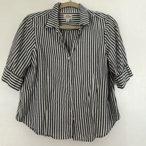 Jcrew striped short sleeve button down